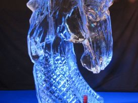Horses Head Ice Sculpture